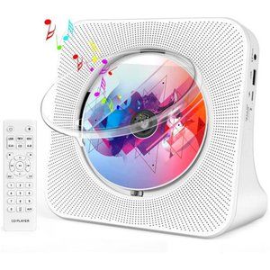 Desktop CD Player with Speakers,Home Bluetooth CD Player with Hi-Fi Stereo Sound